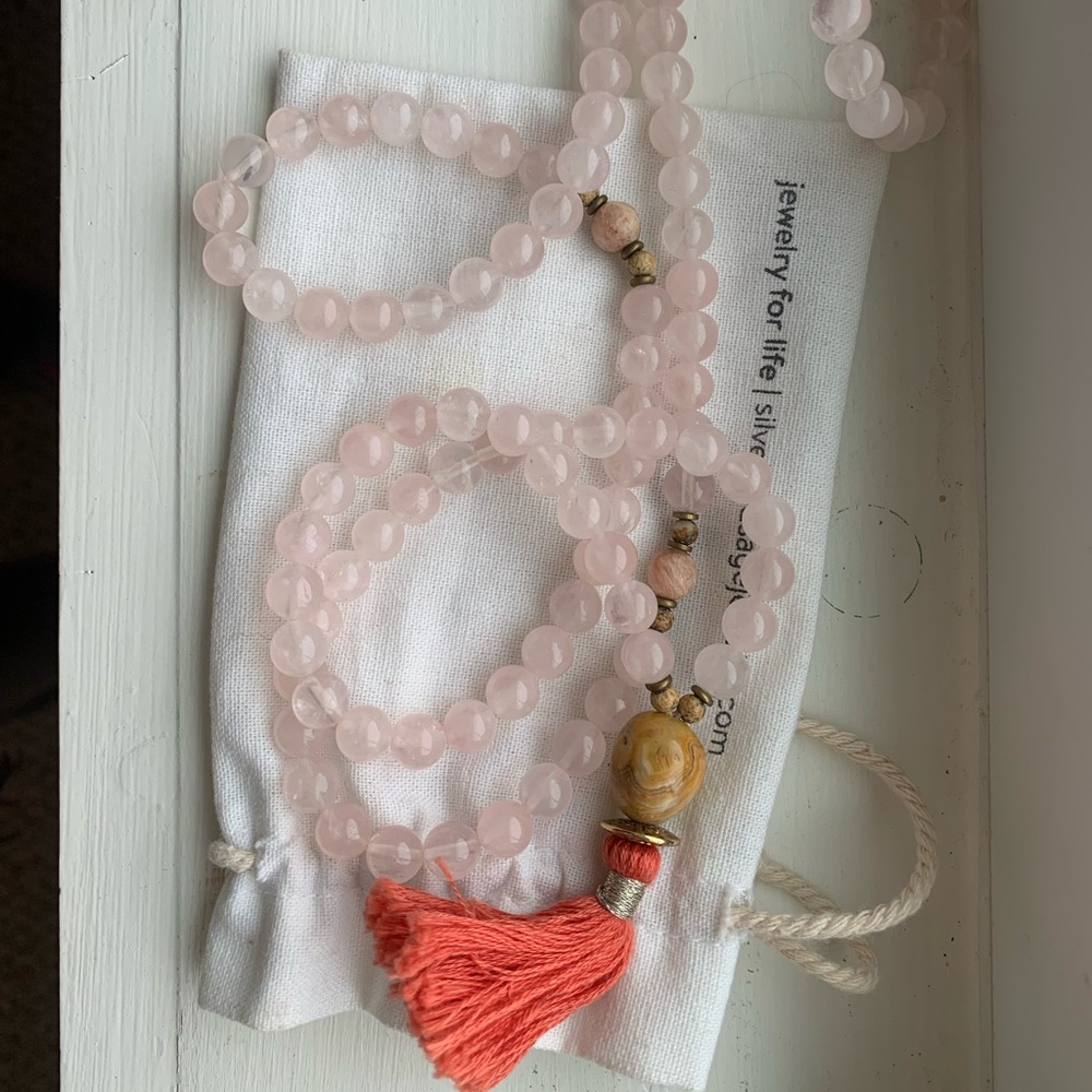 Rose quartz mala beads